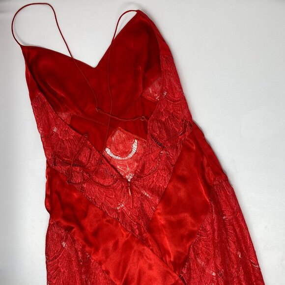 Agent Provocateur Emie SOIREE Red Silk Maxi Slip Dress AP2 Small - Picture 9 of 15
